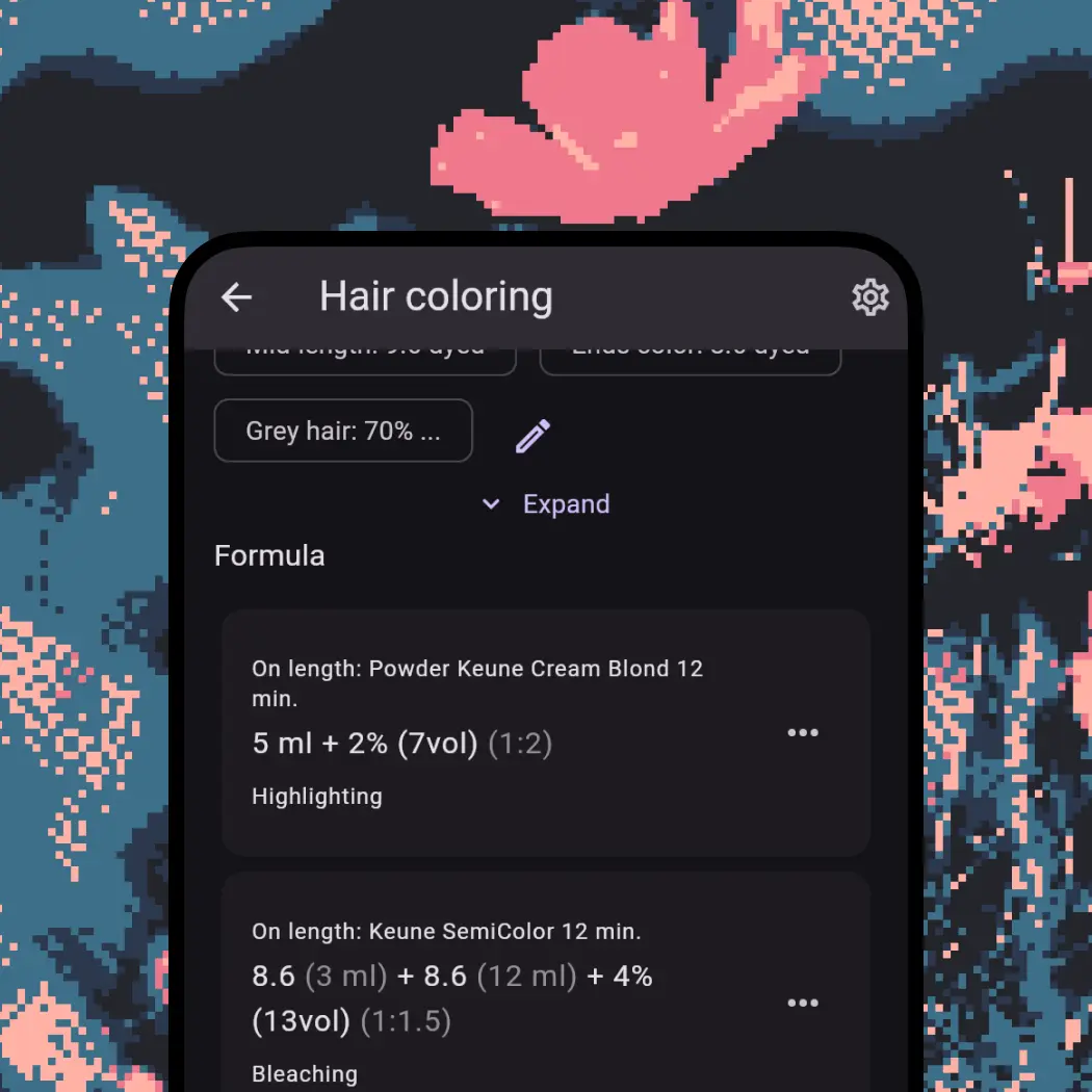 Making Complex Hair Color Formulas Fast to Read and Edit